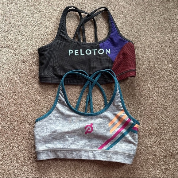 Peloton set of 6 strappy sports bras medium VGUC - Picture 4 of 4